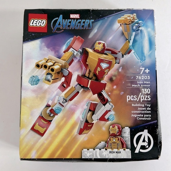 Lego Marvel Avengers 76203 Iron Man Mech Armor NWOT Factory Sealed Ages 7+ Toy - Picture 2 of 13